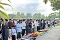 Muslims in Bali hold Idul Fitri prayers after Nyepi or day of silence