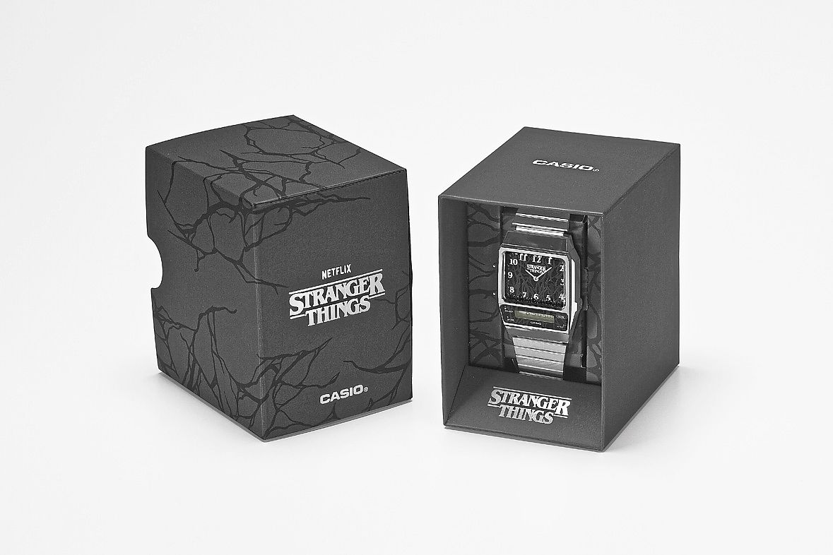 Special packaging for the Casio AQ-800EST-1A. 