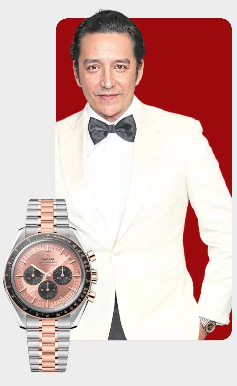 Gabriel Luna wears an Omega Speedmaster Professional. — Photo: JC Olivera/WWD via Getty Images, courtesy of Omega