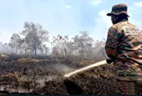 Firefighters spend Aidilfitri battling 150-hectare blaze in Kota Tinggi