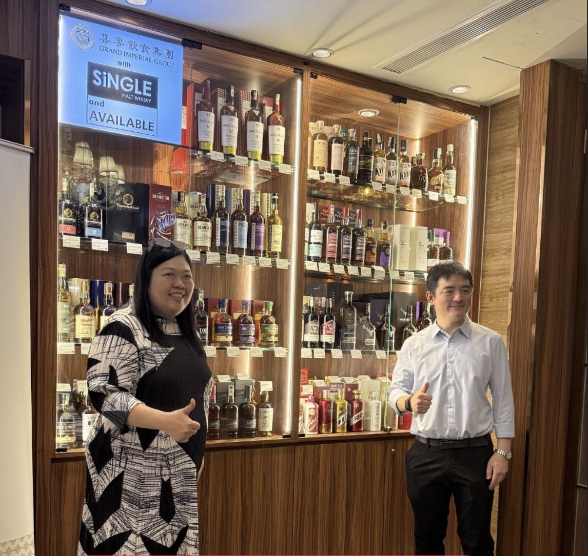 Single & Available whisky shop and Grand Imperial Group collaborate on a retail space in the latter's restaurants.