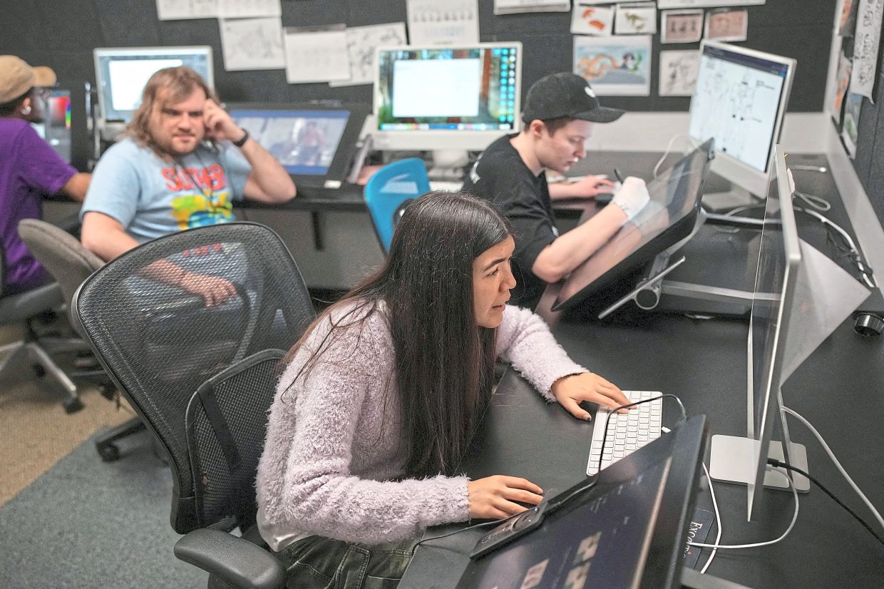 Yllescas hones her technical skills at Exceptional Minds Academy in Los Angeles, California. 