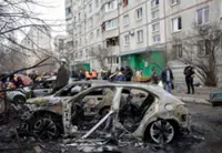 Russian attacks kill two in Ukraine's Kharkiv, damage infrastructure on the Danube