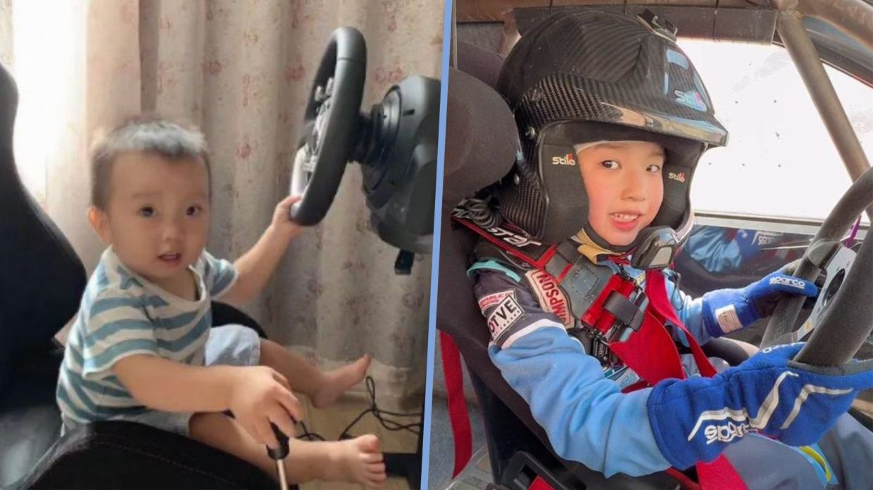 Boy, 7, is youngest professional rally car driver in China, starting ...