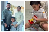 Local actor Sharnaaz Ahmad's 8YO son receives gold bars and RM18k in duit Raya