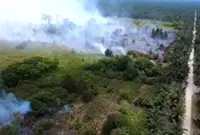 Hot windy weather fuelling Kuching fires