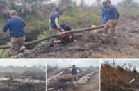 Rompin air quality at unhealthy levels due to plantation fire