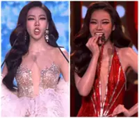 Thai beauty queen recreates viral veneer slip at pageant finale