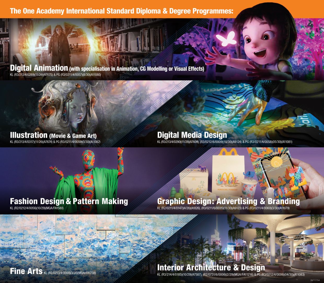 The One Academy offers comprehensive diploma and degree programmes to nurture creative leaders for the demands of the future.