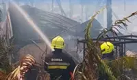 Brunei firefighters contain blaze caused by unattended burning