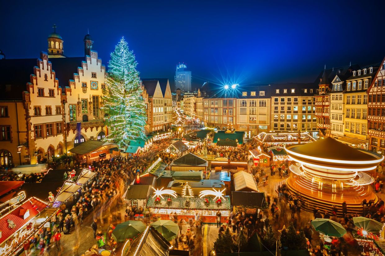 Visit one of Germany's most magical Christmas markets in Frankfurt, set amidst the beautiful medieval town square.