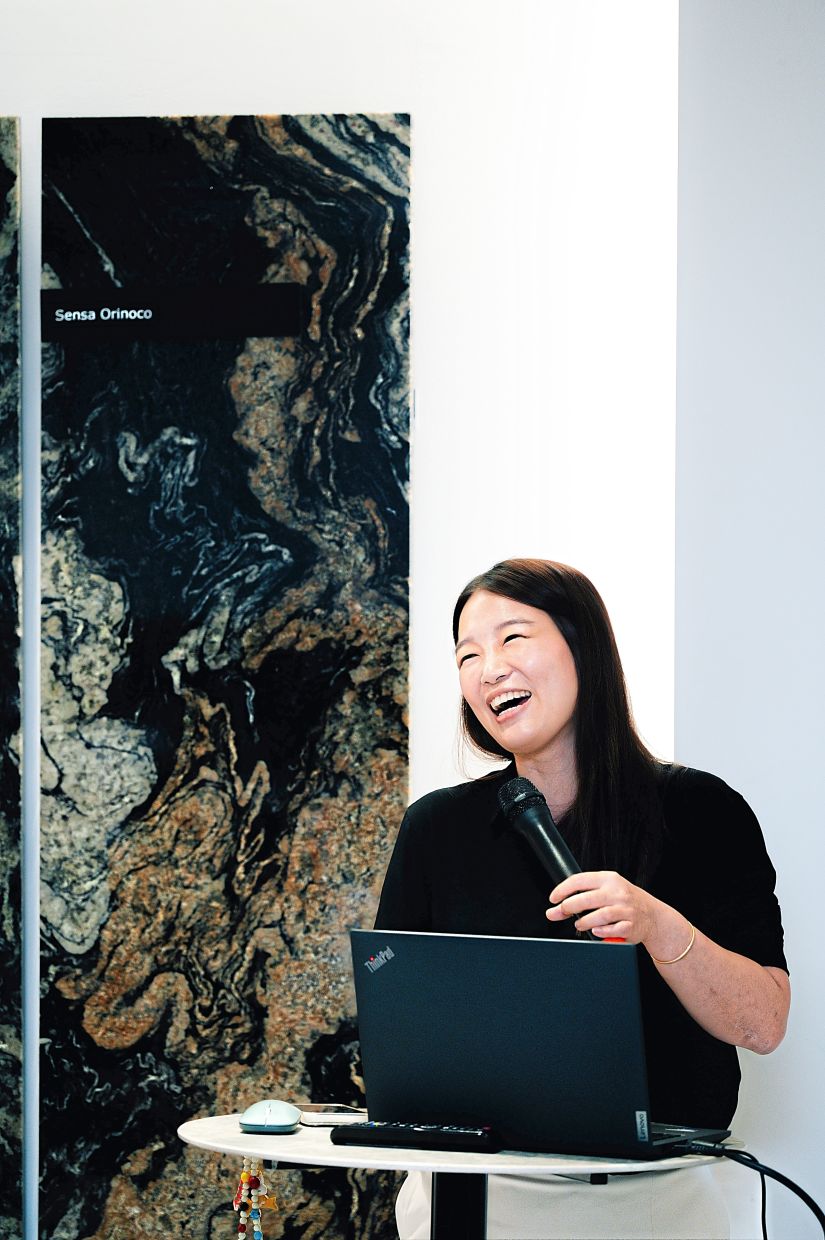 When art becomes functional, such as my Totems bookshelf that is also a sculpture, people get to live with the artwork rather than simply observe it, says Hong. Photo: Cosentino Malaysia