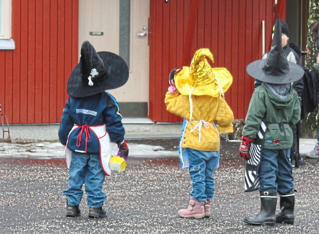 Young boys and girls alike dress up as ‘witches’ during Easter in Finland and Sweden. — ANNELIS/Wikimedia Commons