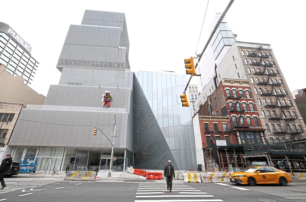 A view of the New Museum's expanded facilities (centre) in New York. Photo: AFP 