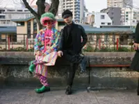 At the recent Tokyo Fashion Week, street style goes bold with layers and colours