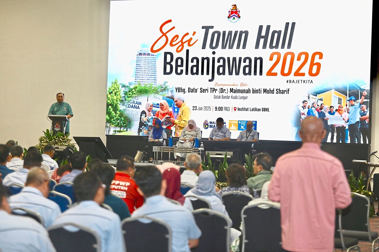 The town hall session held last June on the DBKL 2026 budget. — Filepics