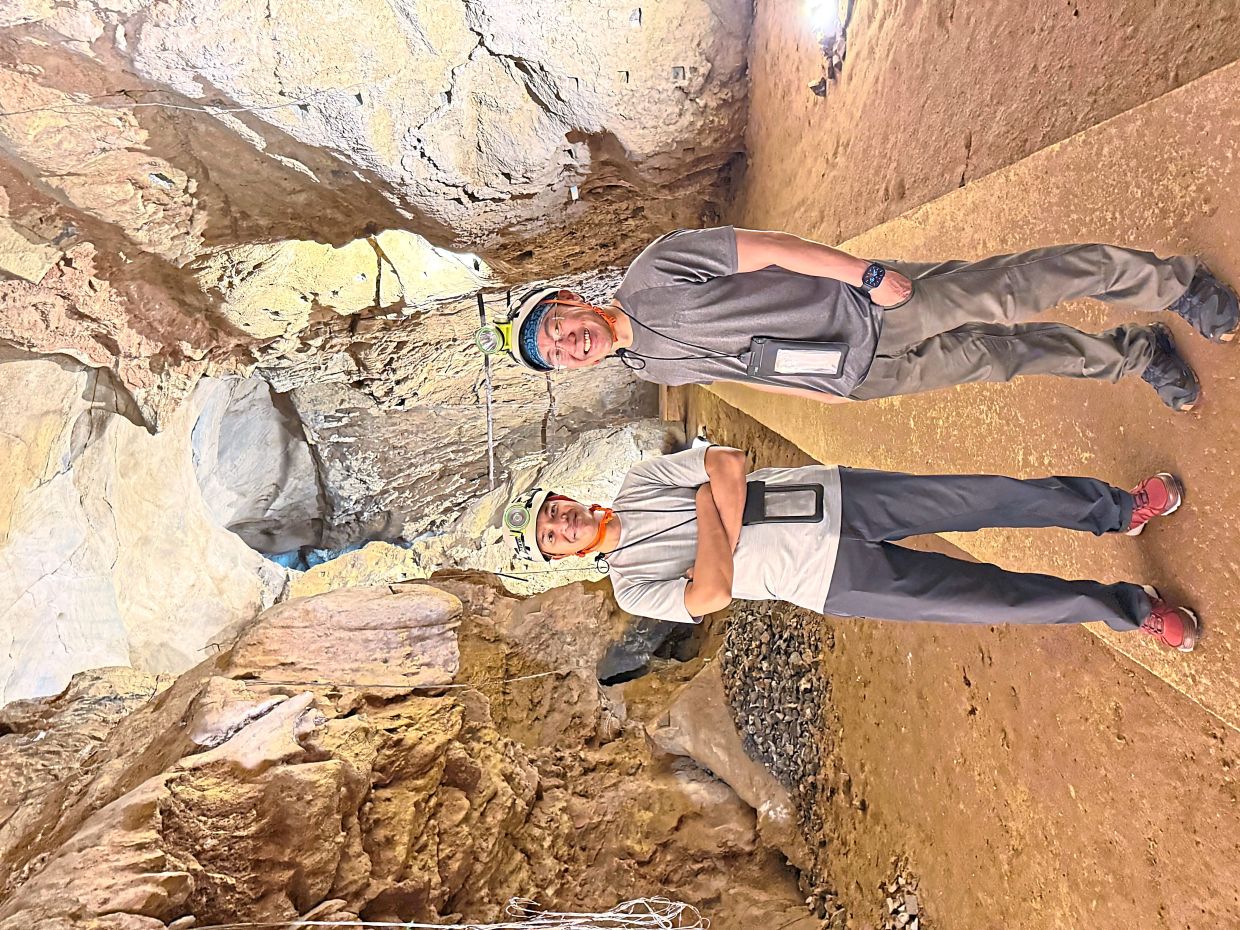 The writer (right) with Feizal at Gua Kelam.