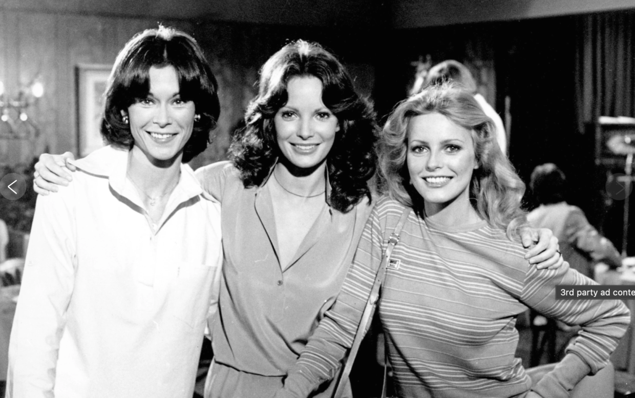 (From left) Kate Jackson, Jaclyn Smith and Cheryl Ladd on the set of 'Charlie's Angels' in 1978. Photo: Filepic