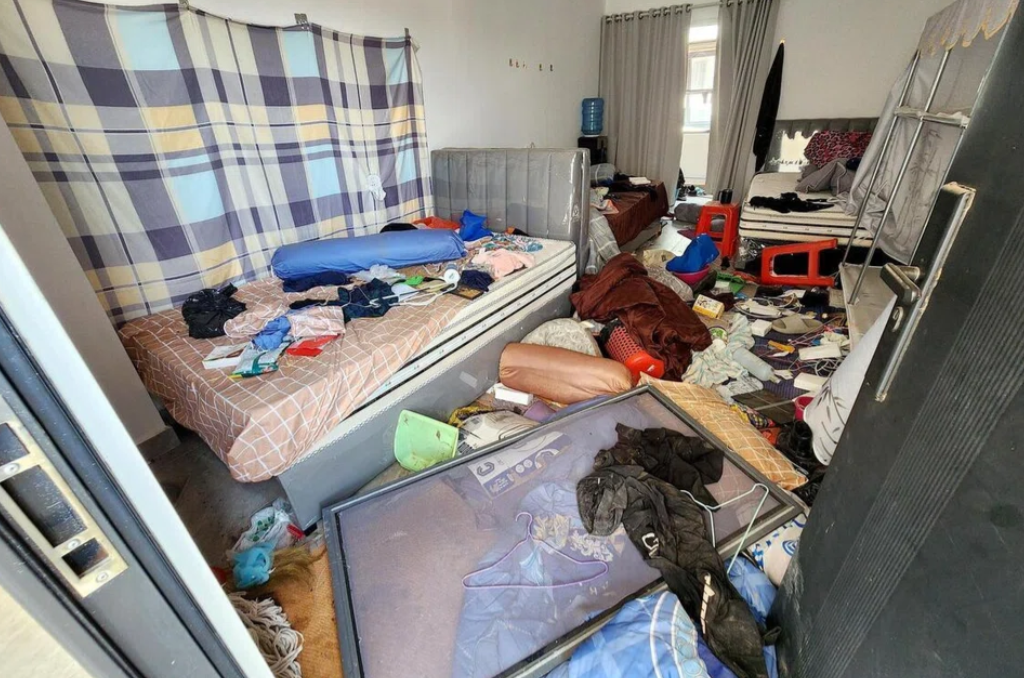 A room belonging to one of the scammers on the compound. -ST 