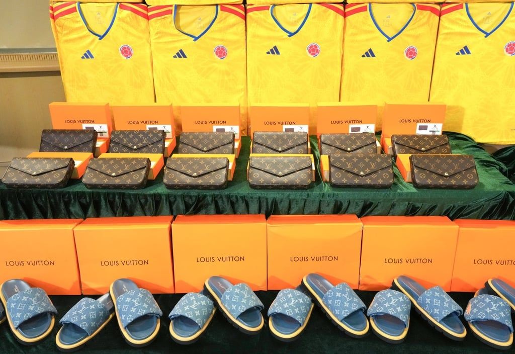 The 110,000 items seized include jerseys and garments. - Photo: Jelly Tse