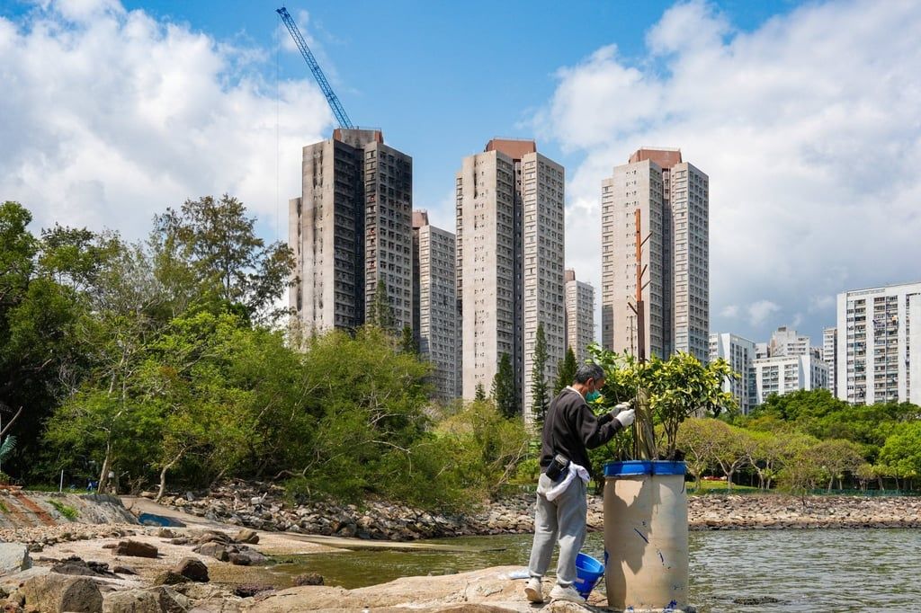 A view of Tai Po’s Wang Fuk Court in March, nearly four months after the catastrophic blaze that devastated its community. - Photo: Eugene Lee
