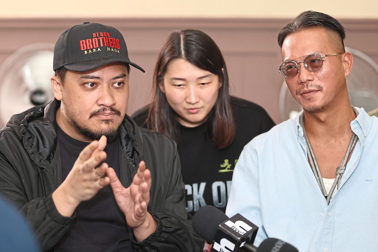 Syafiq (left) co-directs 'Black Ops' with Chui (right) from Hong Kong. Photo: GLENN GUAN/The Star