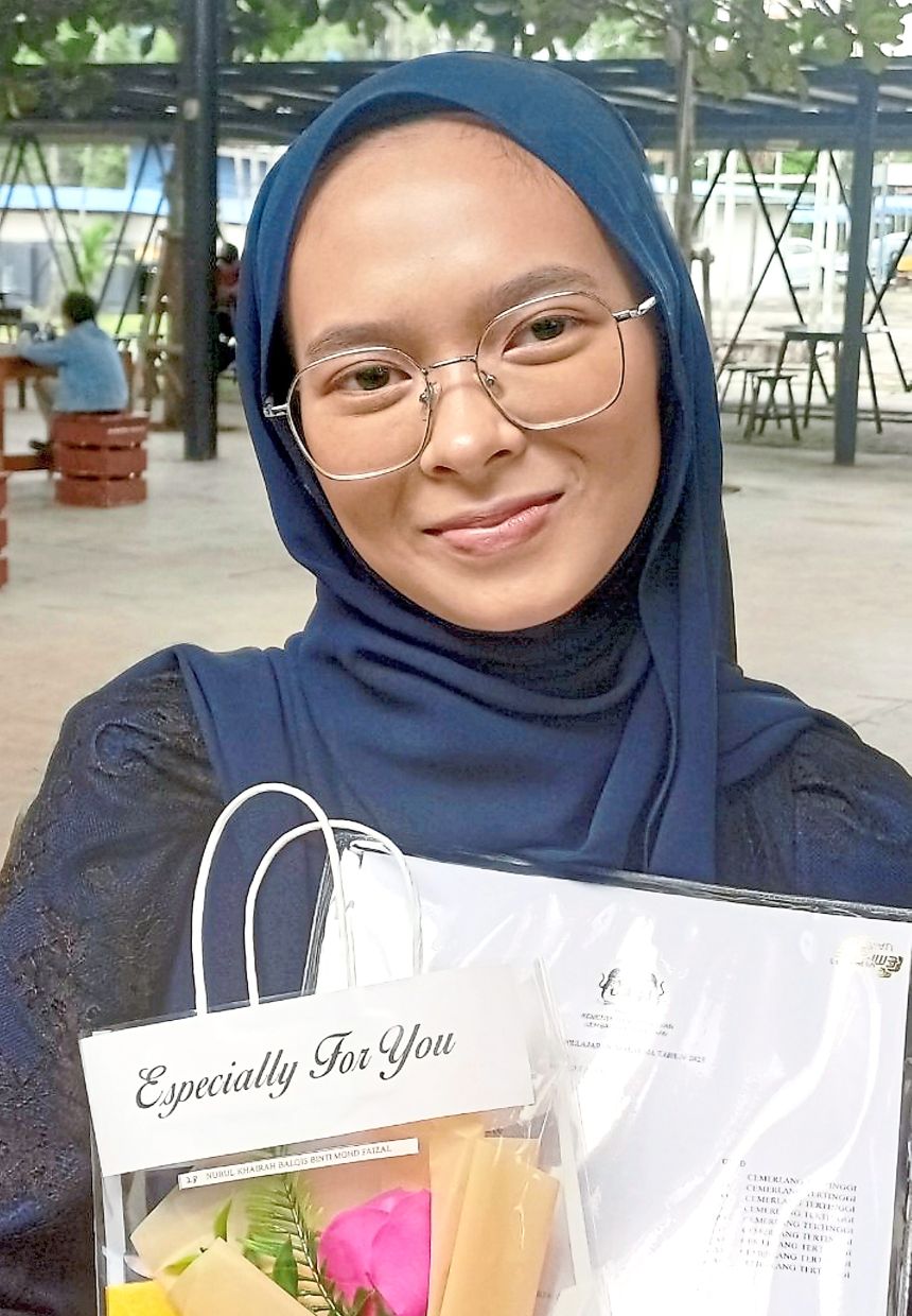 Nurul Khairah Balqis credits her five-year journey at the boarding school for helping her secure 9A+.