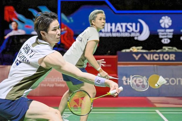 The match at the Ningbo Olympic Centre saw Tang Jie-Ee Wei pushed hard by the South Korean pair before going down 19-21, 17-21 after 46 minutes.