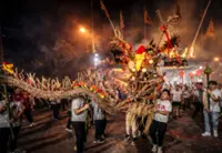 Sarawak hornbill fire dragon stars in deity procession in Kuching
