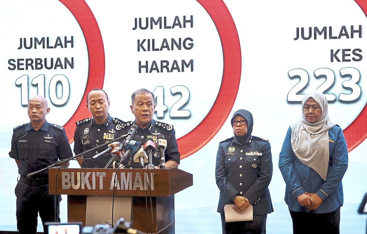 Mohd Khalid said 6,378 tonnes of e-waste worth RM455mil were seized, along with 377 tonnes of processed materials such as alumi­nium, copper and tin valued at RM7.5mil.