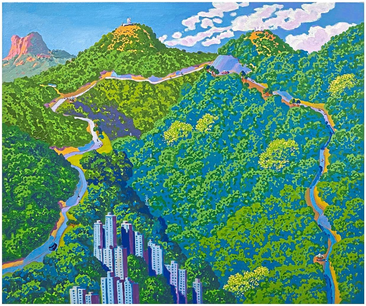 An artwork by Wong titled 'Tsz Wan Shan' (2022). Photo: Stephen Wong Chun Hei 