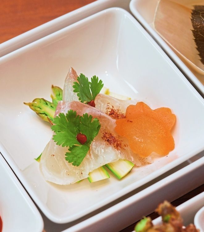 Whitefish Tiradito, a signature Nobu dish given a seasonal twist.