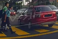 QuickCheck: Did a driver run the red light while students were using zebra crossing?