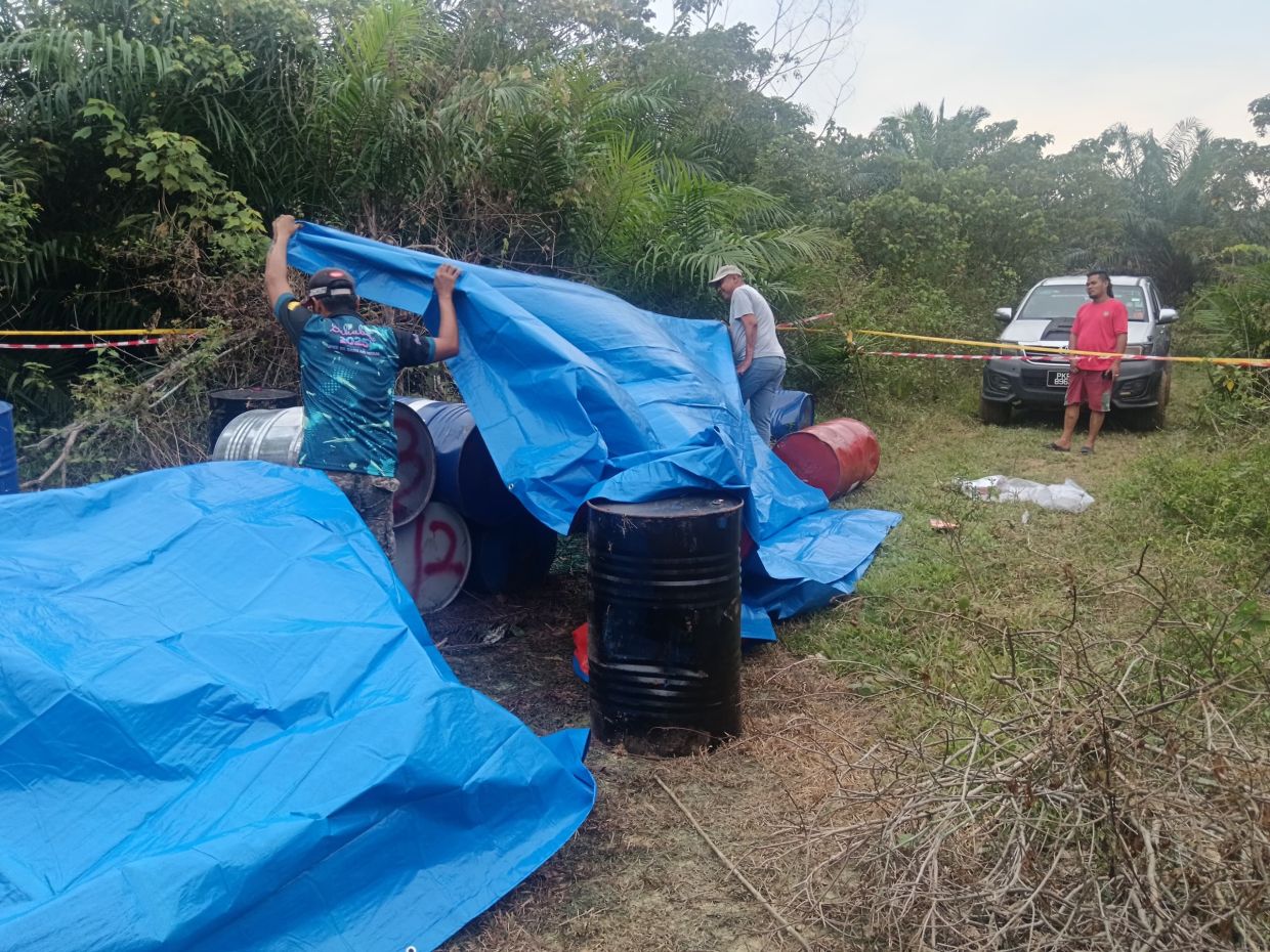 DOE personnel securing the area following the discovery