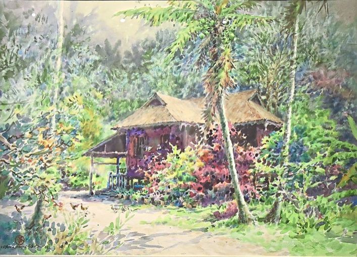 ‘Kampung Scenery’ by Malaysian artist Wong Kean Choon.
