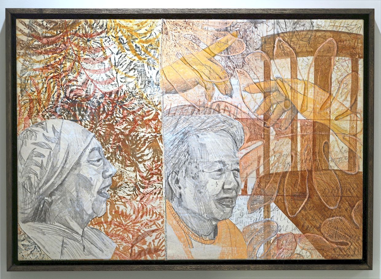 The furniture seen across the new works is Alya’s family’s dining set – as old as she is – that has remained constant throughout her life. Photo: The Star/Chan Tak Kong 