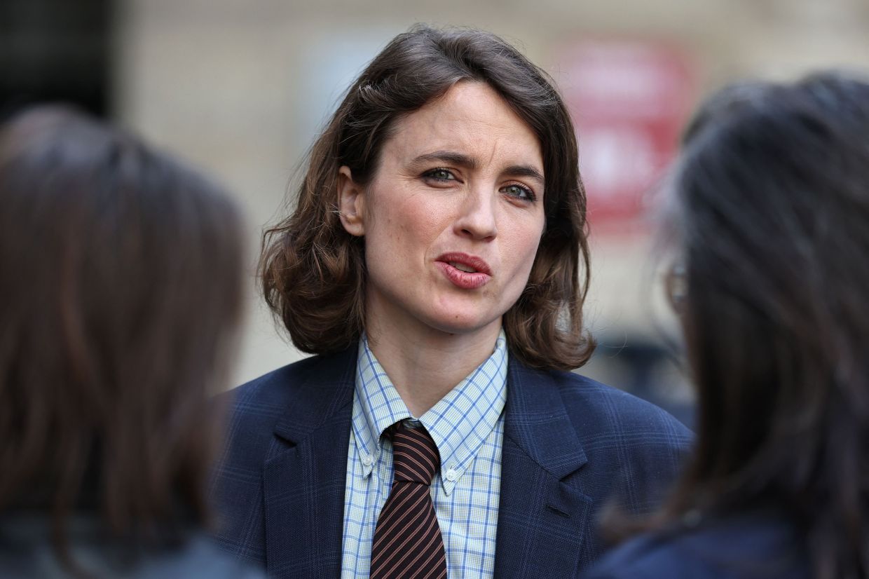 French actress Adele Haenel reacts as she leaves the court. Photo: AFP