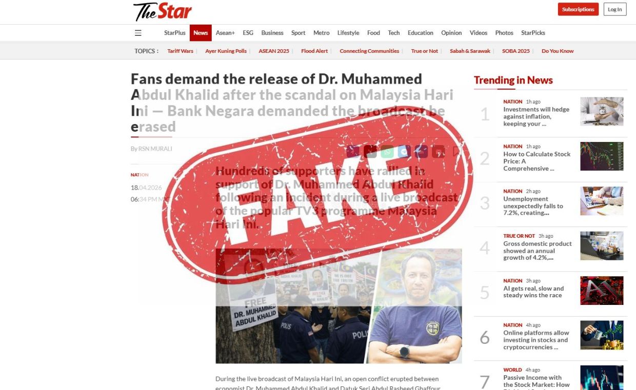 Beware of fake news site posing as The Star | The Star
