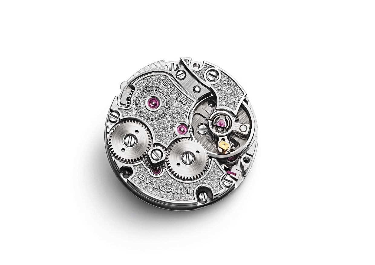 Closer look at the Bvlgari BVL 100 Piccolissimo movement.
