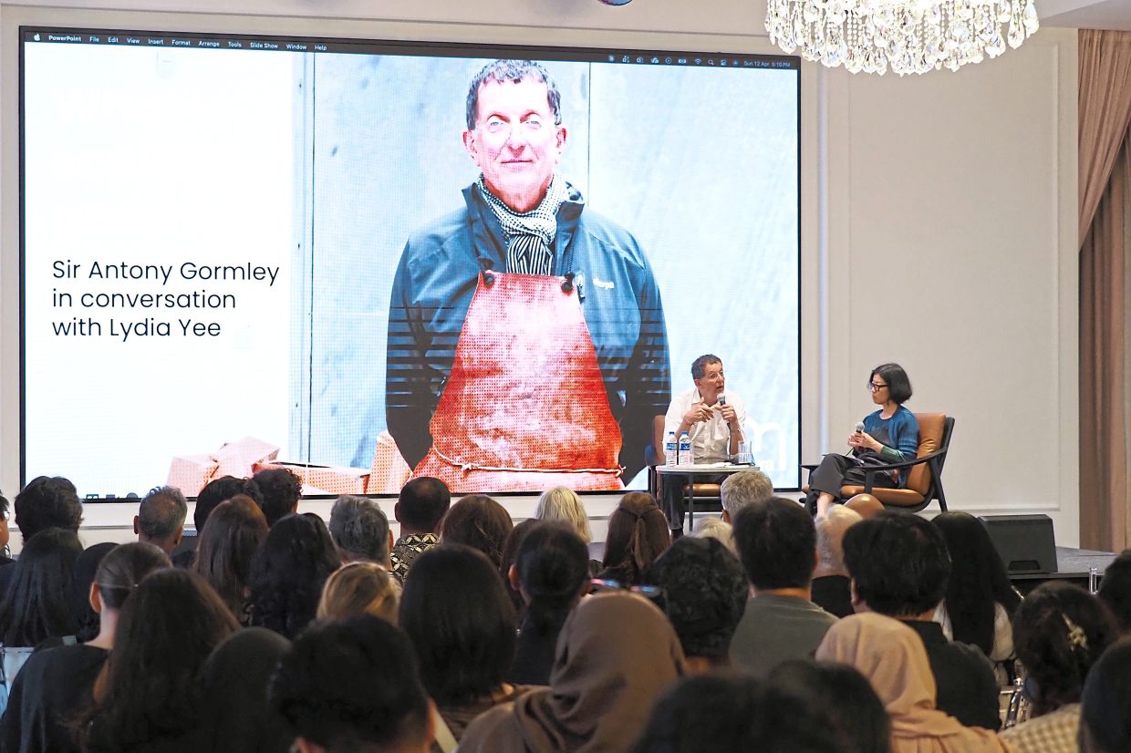A recent Muara Arts public engagement at Bangunan Sultan Abdul Samad in KL featured British artist Gormley (left) in conversation with Yee. Muara Arts is set to open to the public in September. Photo: Muara Arts