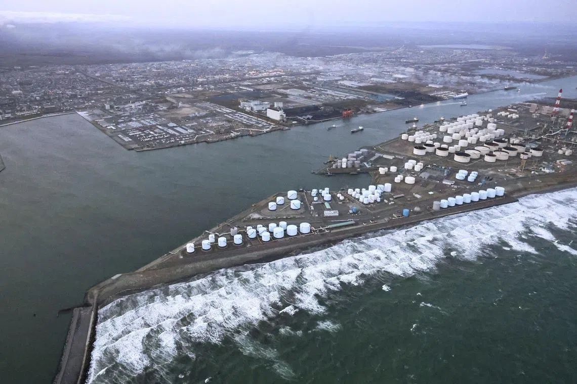 The coastline of Tomakomai, Hokkaido Prefecture, Japan, after a tsunami advisory was issued following an earthquake on April 20. -- PHOTO: REUTERS
