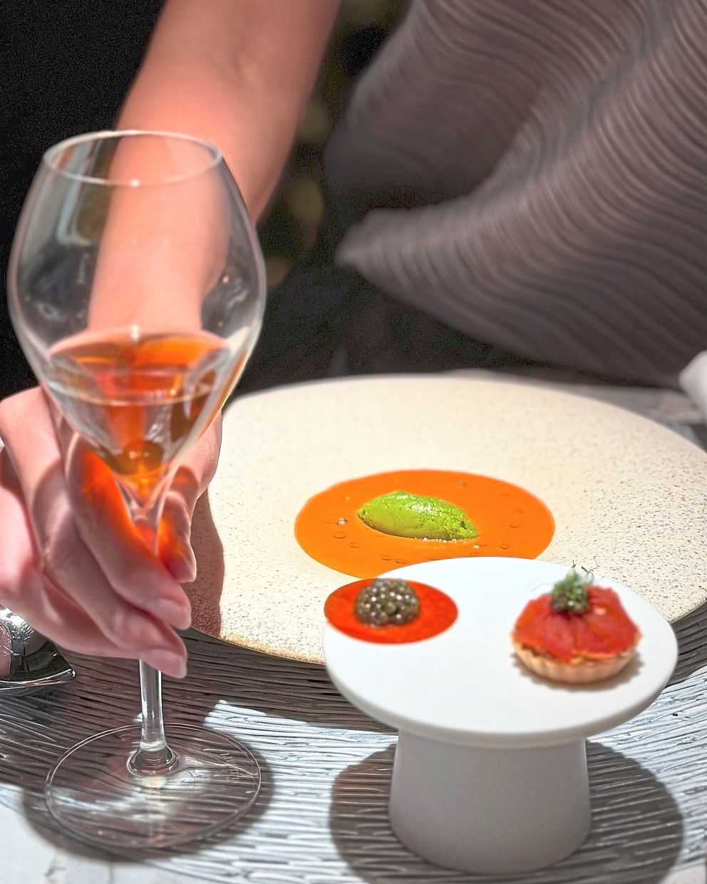 The tomato is given a makeover four ways in a course that is both expressive and impressive. — DC Restaurant