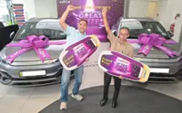 Grand-prize winners drive home electric SUVs