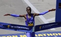 Athletics-Kenya's Korir shatters Boston Marathon course record