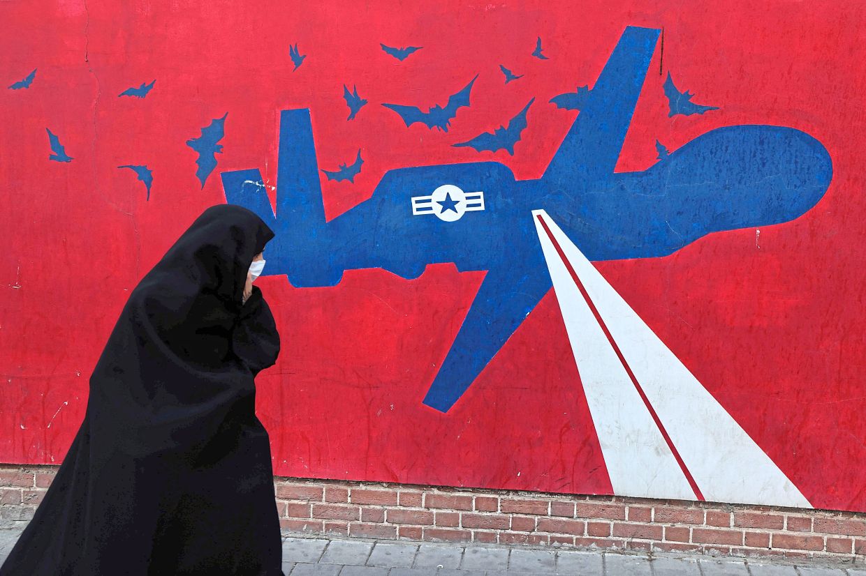 Among the most striking anti-US murals are those surrounding Tehran’s former US embassy - now the 'Den of Spies' museum. Photo: AFP