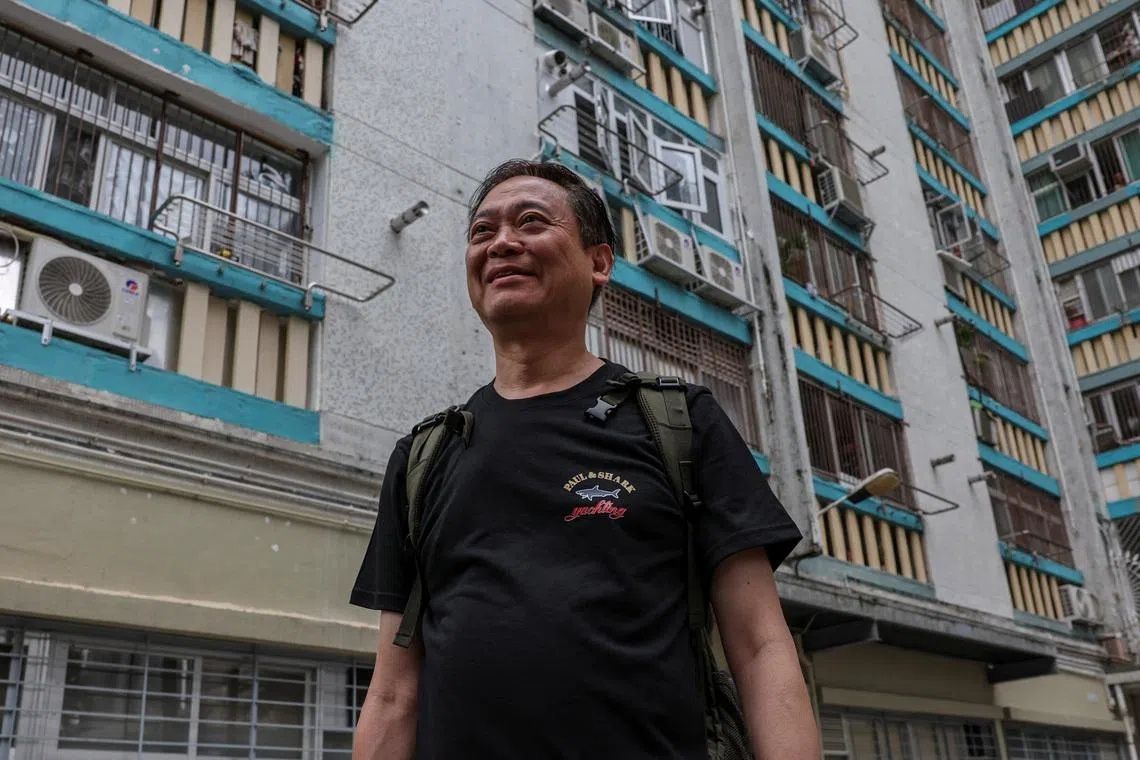 Jason Kong, 65, a resident of Wang Fuk Court, returned to his apartment for the first time since a deadly fire tore through the complex in 2025. - Photo: Reuters