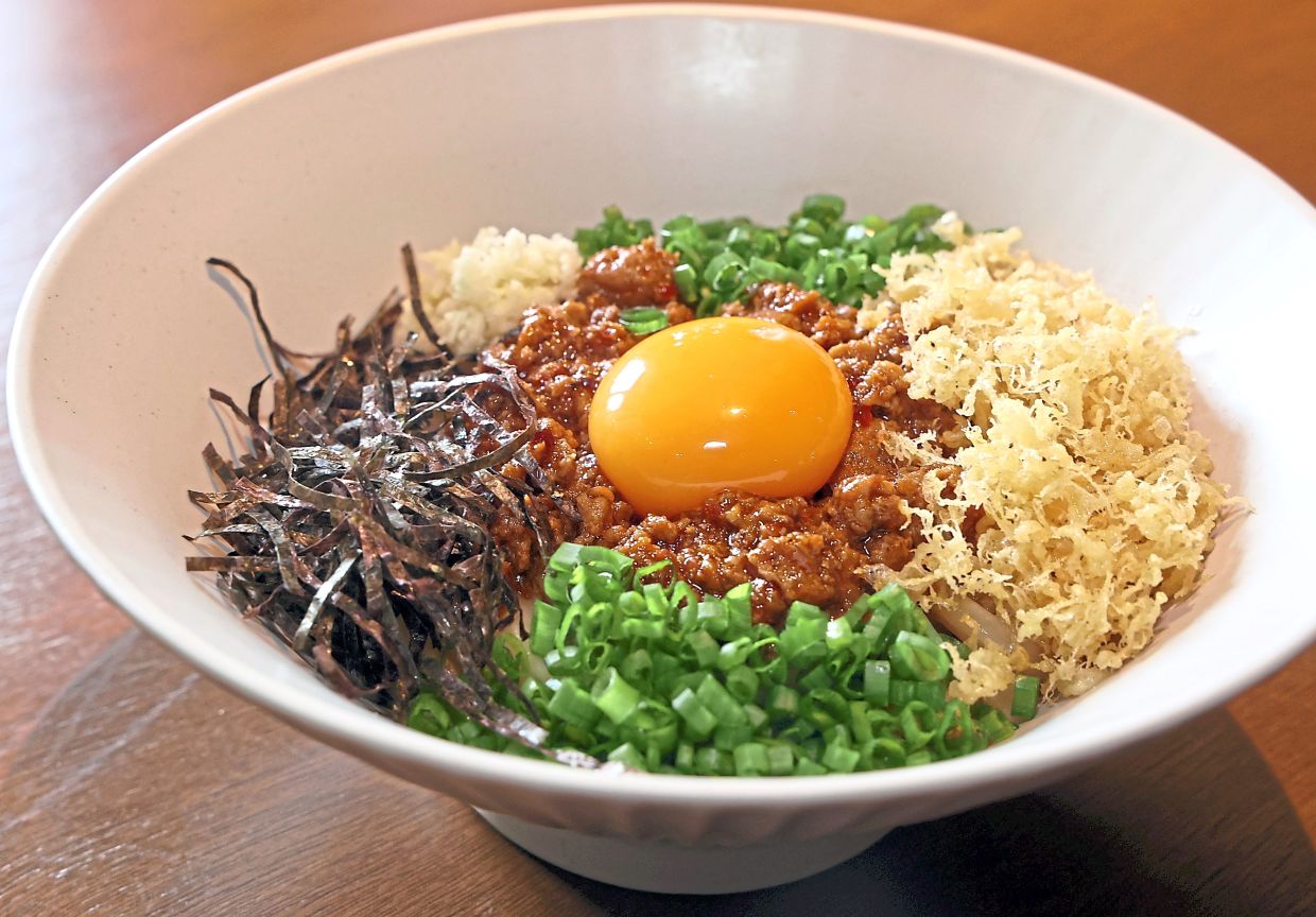 The maze udon will be introduced in late May as part of the restaurant’s new set lunches.