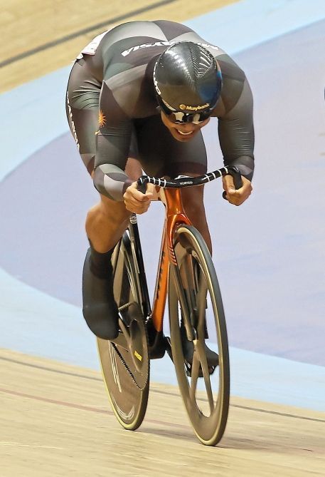 Raising hopes: Mohd Shah Firdaus Sahrom in action during the men’s sprint.