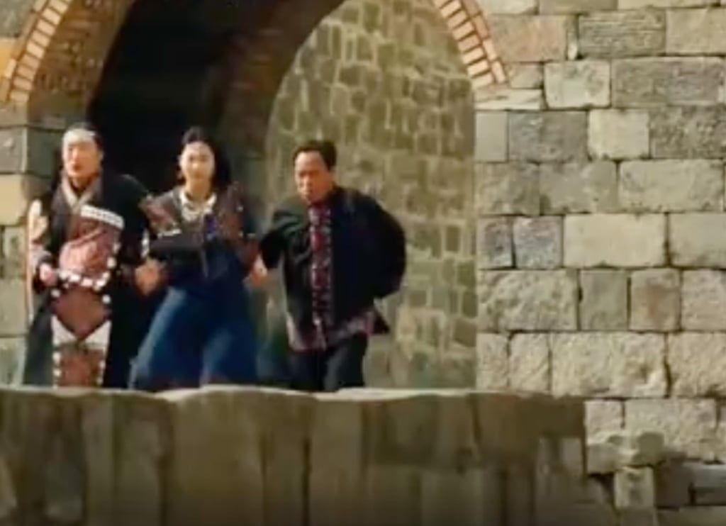 This modern day re-enactment shows a young woman being rounded up as part of the ritual. - Photo: bilibili