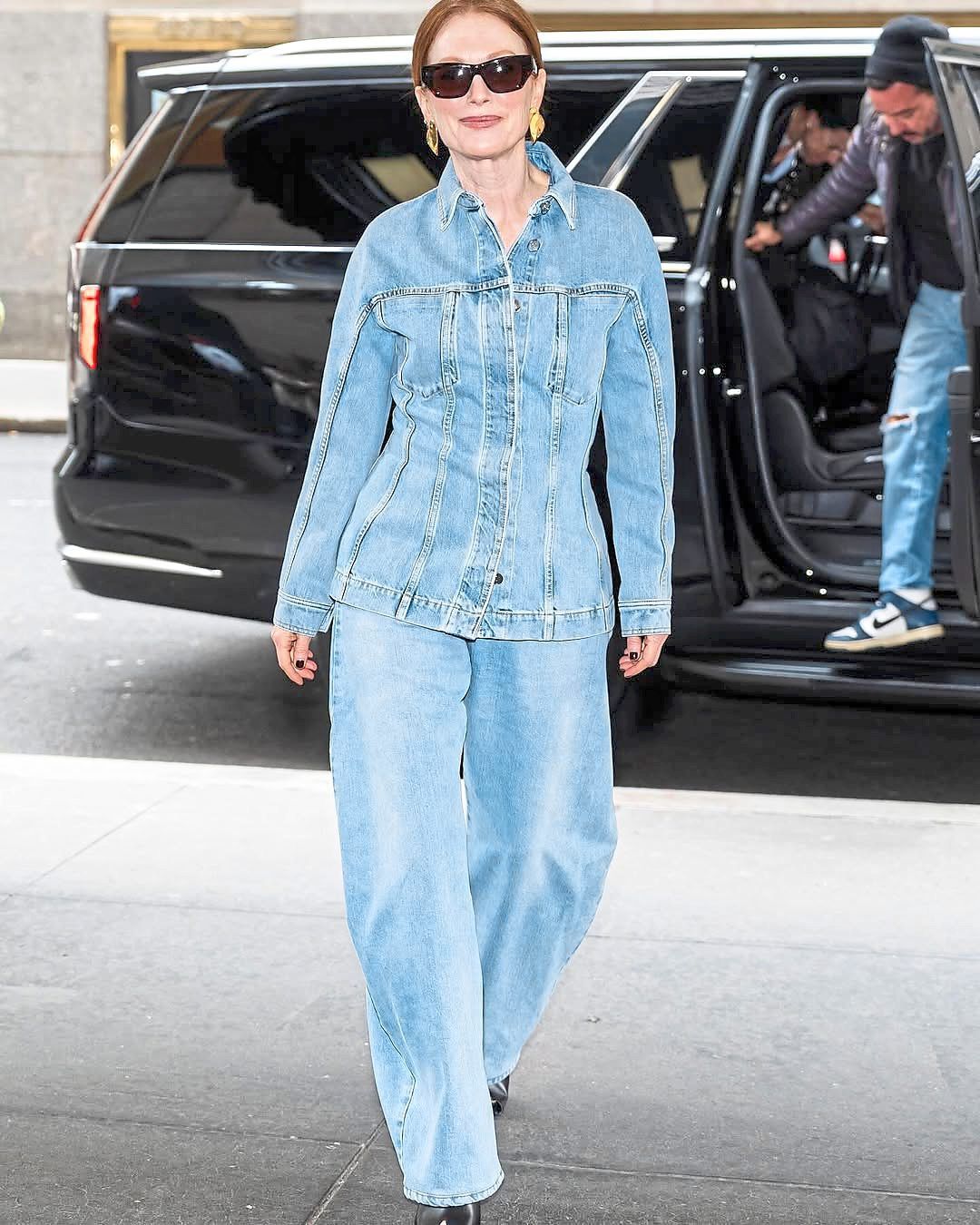 Julianne Moore is believied to be a big fan of the barrel cut, shown here in a pair from Alaia. Photo: Instagram/Julianne Moore